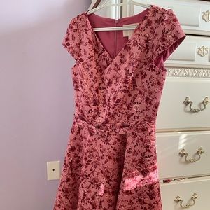 Gal Meets Glam “Elle” pink floral dress Size 6
